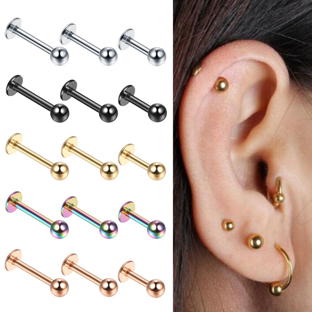 Body Jewelry In Bulk - 10pcs/lot Steel 16G Tragus Helix Bar
