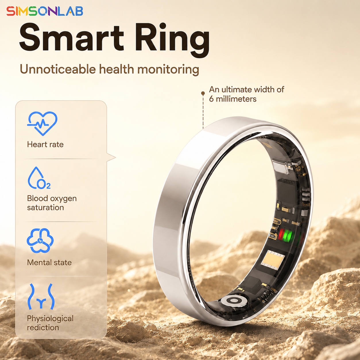 Daith Heart Ring - NEW Smart Ring Health Tracker Sleep