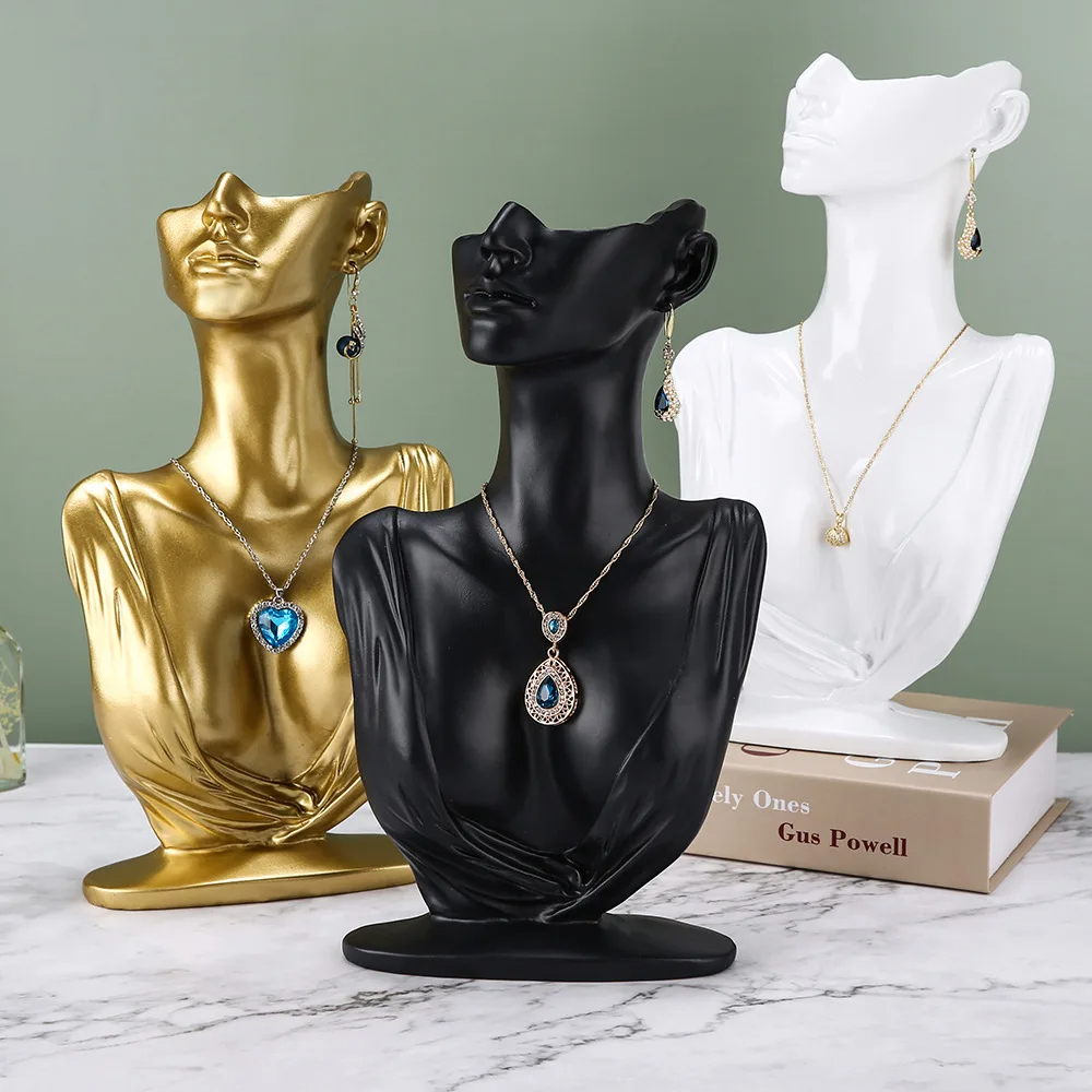 Body Jewelry Holder - Mannequin Necklace Jewelry Display Stand Portrait