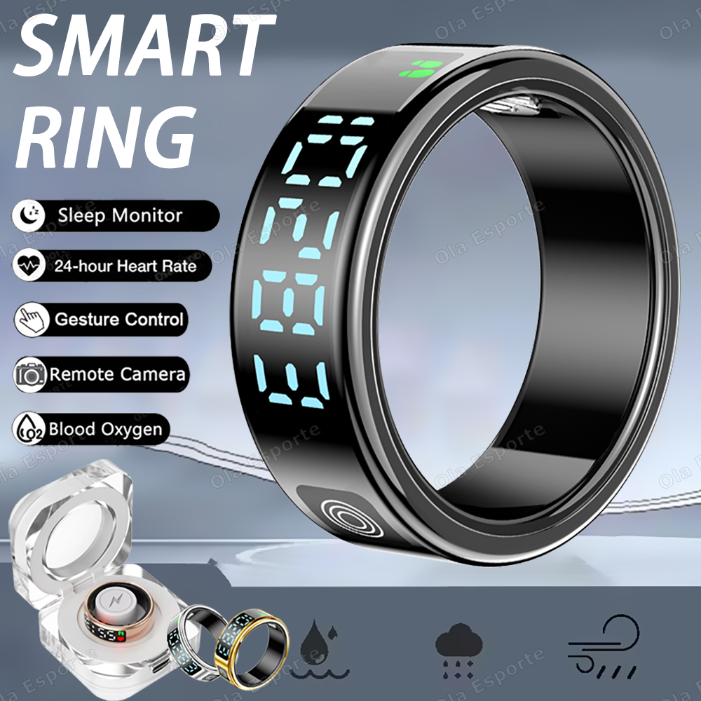 SR08 Smart Ring with Charging  - Daith Heart Ring ulasan dan harga