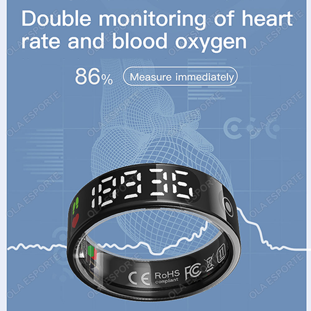 SR08 Smart Ring with Charging  - Daith Heart Ring ulasan dan harga