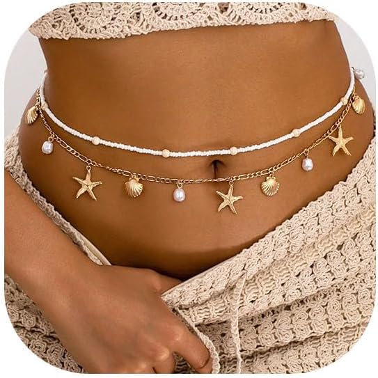 Starfish Waist Chain Women Adj - Body Jewelry In Bulk ulasan dan harga