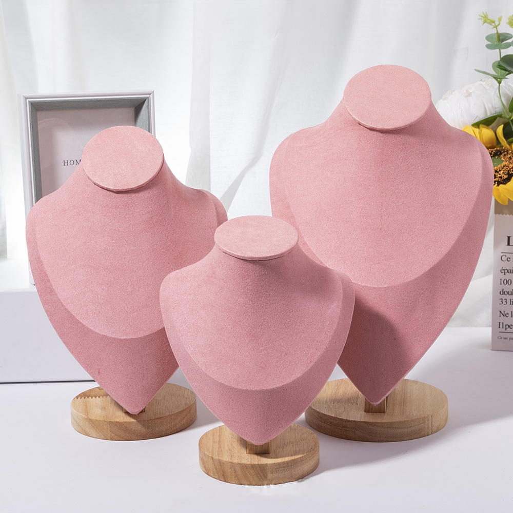 1pc Wooden Mannequin Bust Neck - Body Jewelry Holder ulasan dan harga