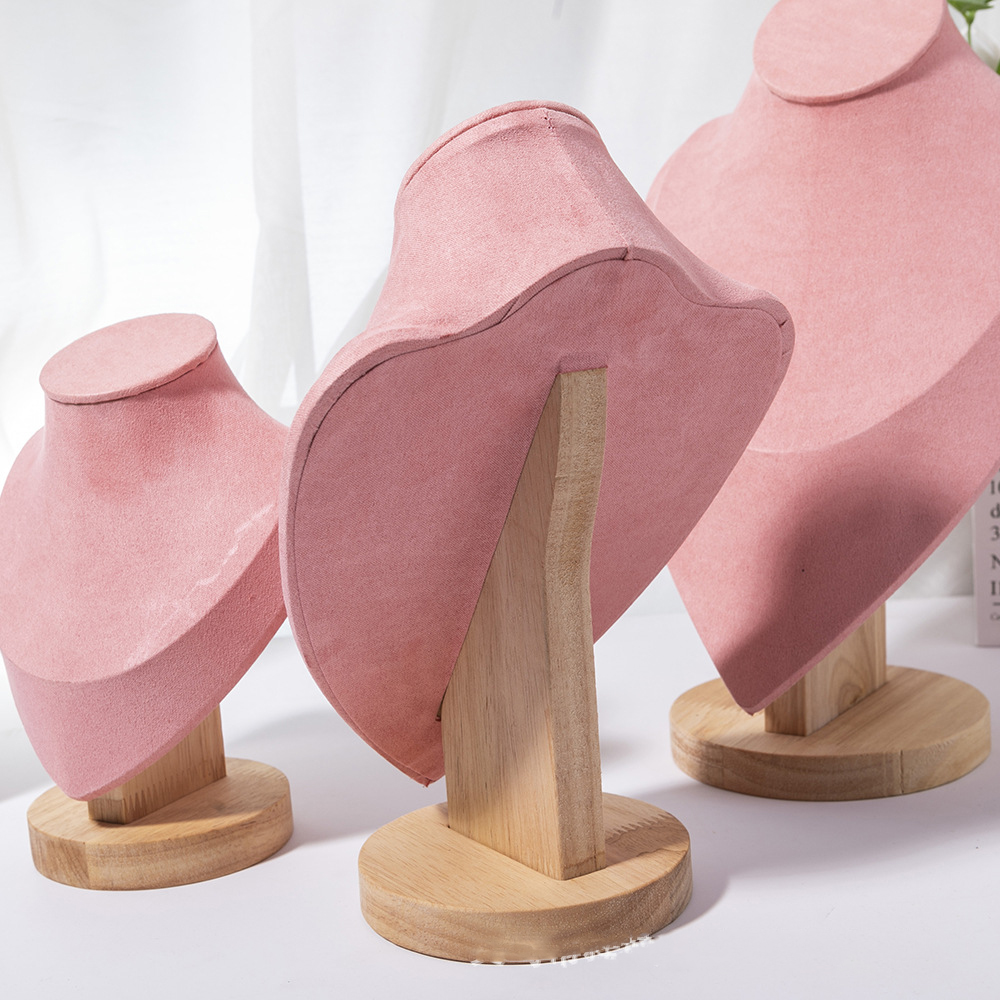 1pc Wooden Mannequin Bust Neck - Body Jewelry Holder ulasan dan harga