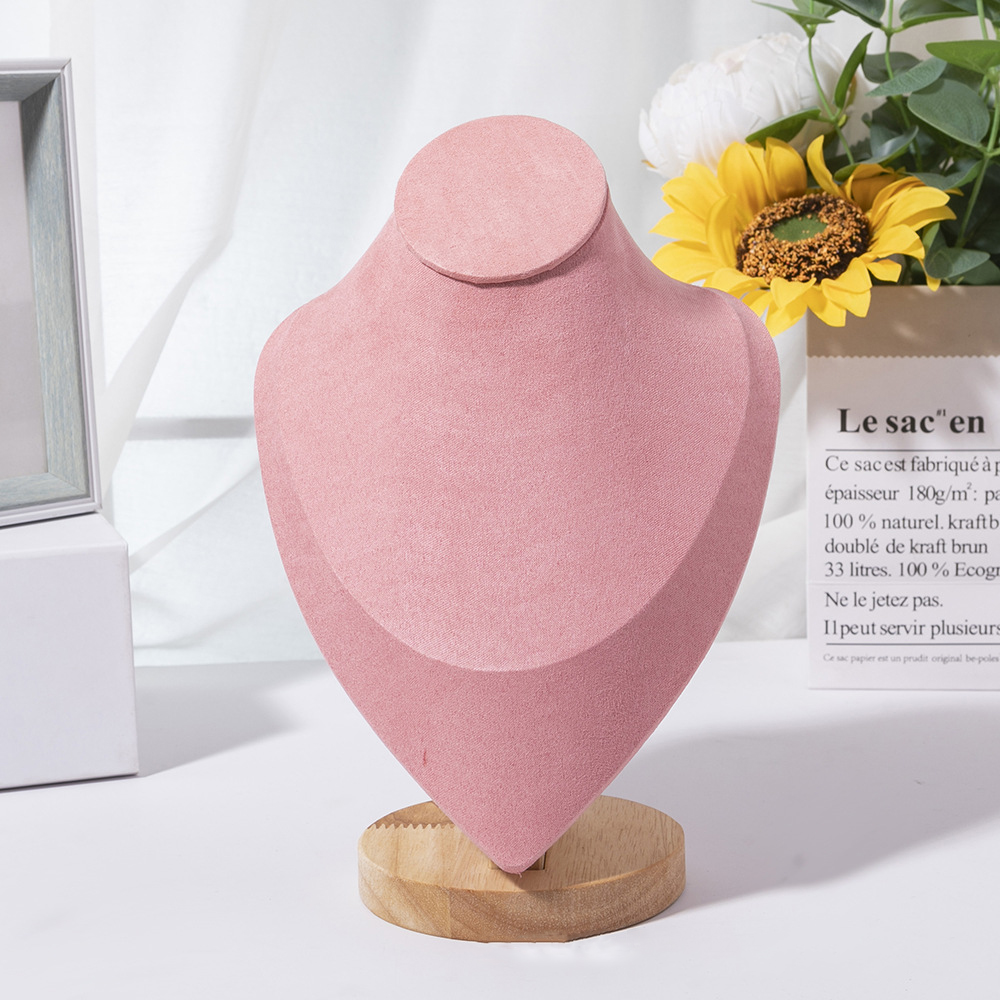 1pc Wooden Mannequin Bust Neck - Body Jewelry Holder ulasan dan harga