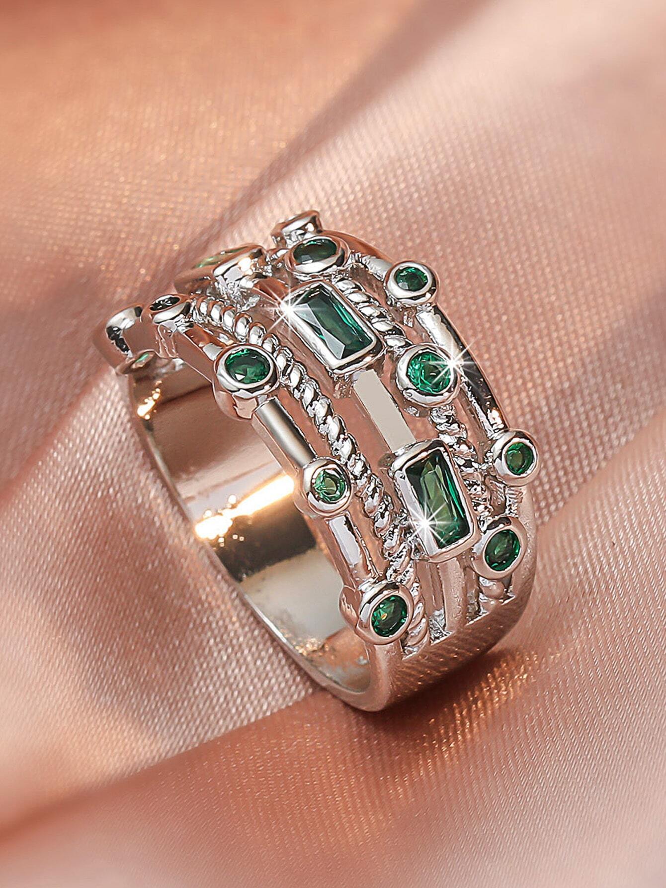 1pc Elegant Blue Cubic Zirconi - Body Jewelry Rings ulasan dan harga