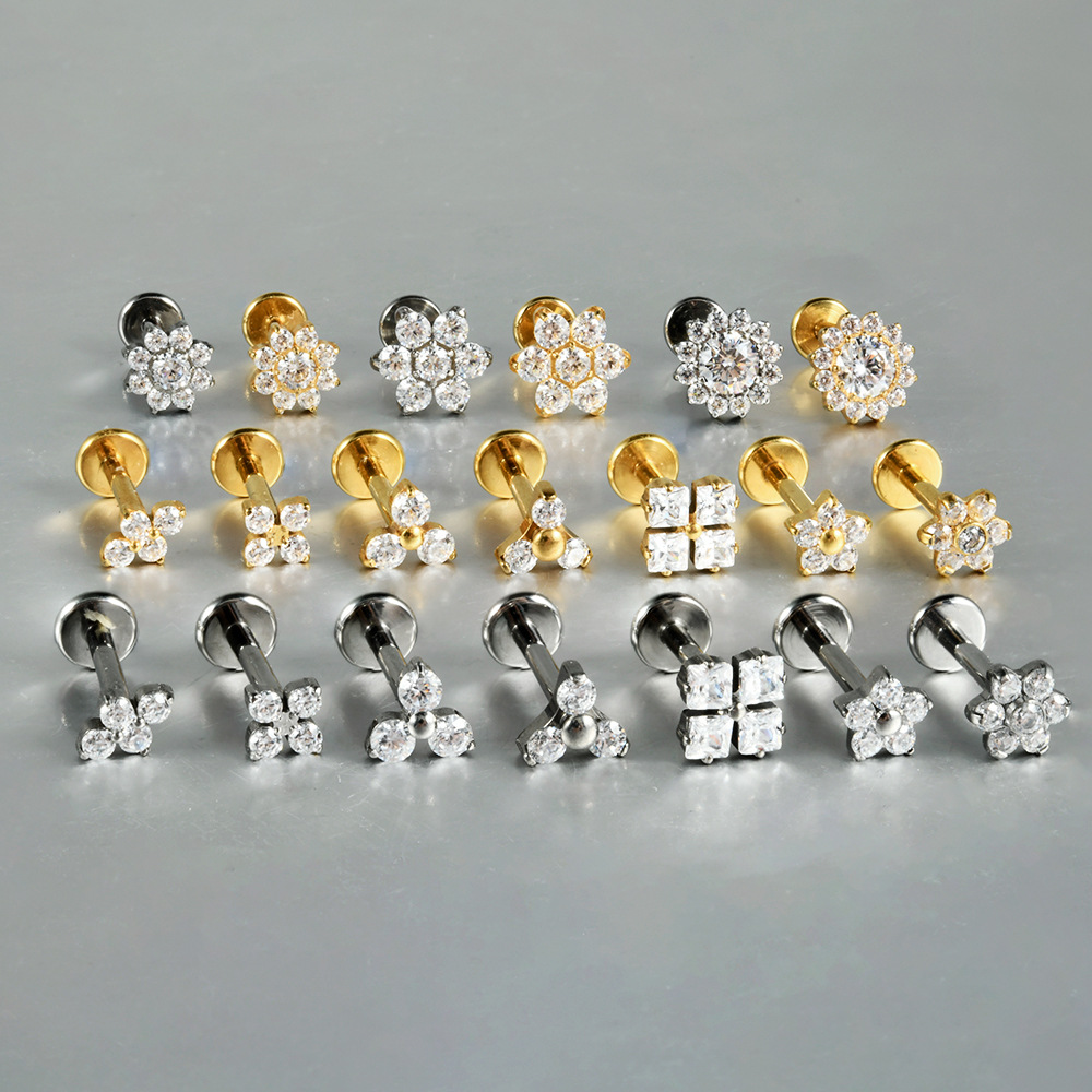 1PC ASTM F136 G23 Titanium Flo - Body Jewelry Internally Threaded ulasan dan harga