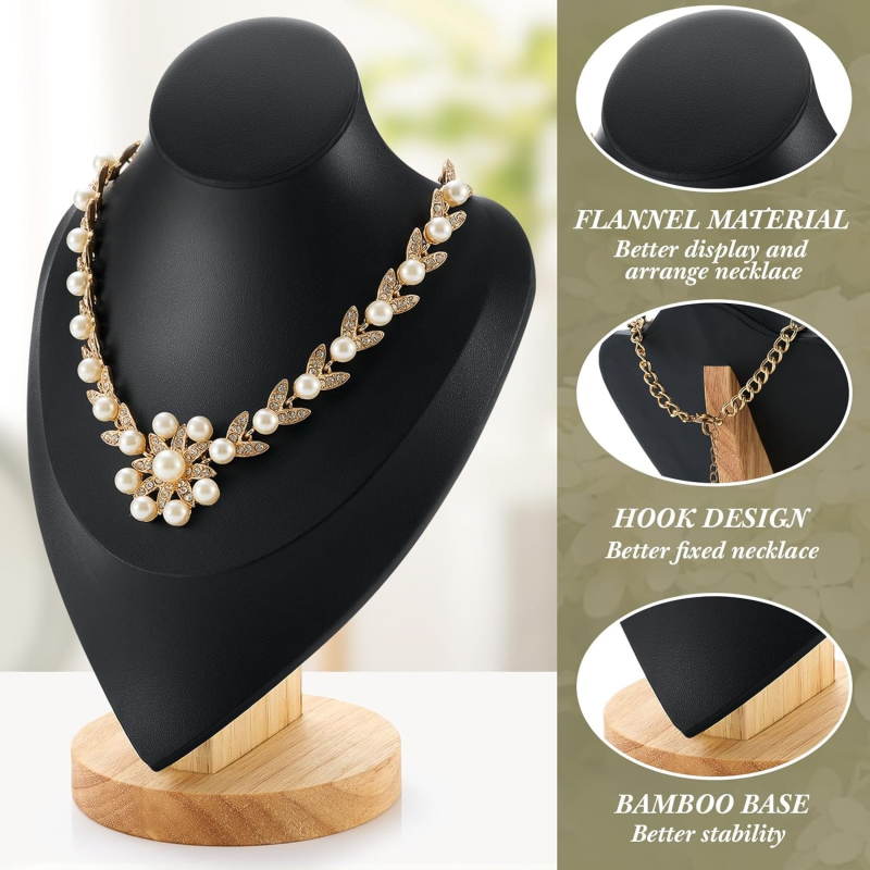 Necklace Display Stand Bamboo  - Body Jewelry Holder ulasan dan harga