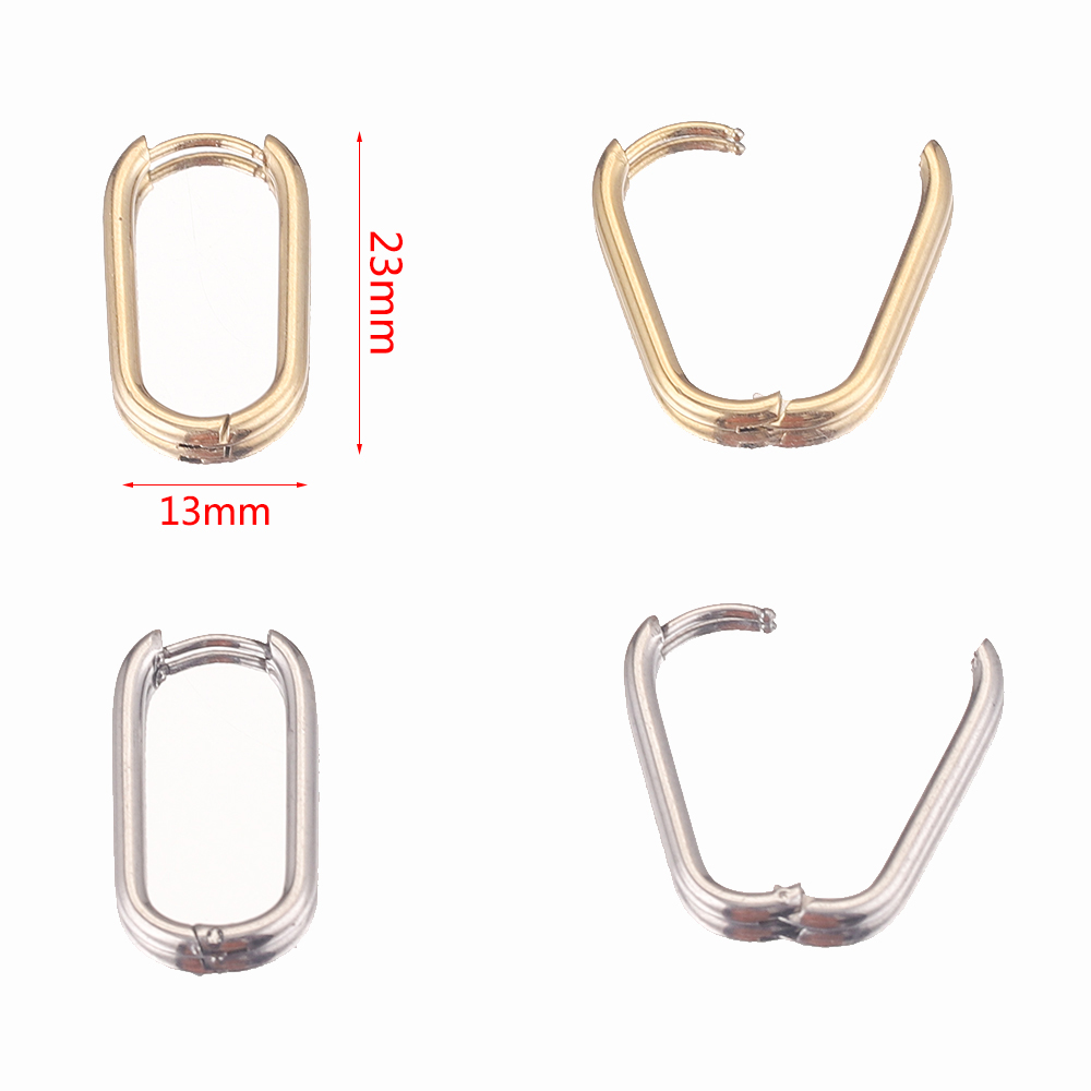 6pcs 13*23mm Oval Stainless St - Body Jewelry Wholesale ulasan dan harga