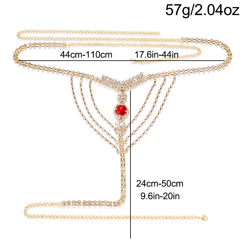 Crystal Rhinestone Body Chain  - Body Jewelry In Bulk ulasan dan harga