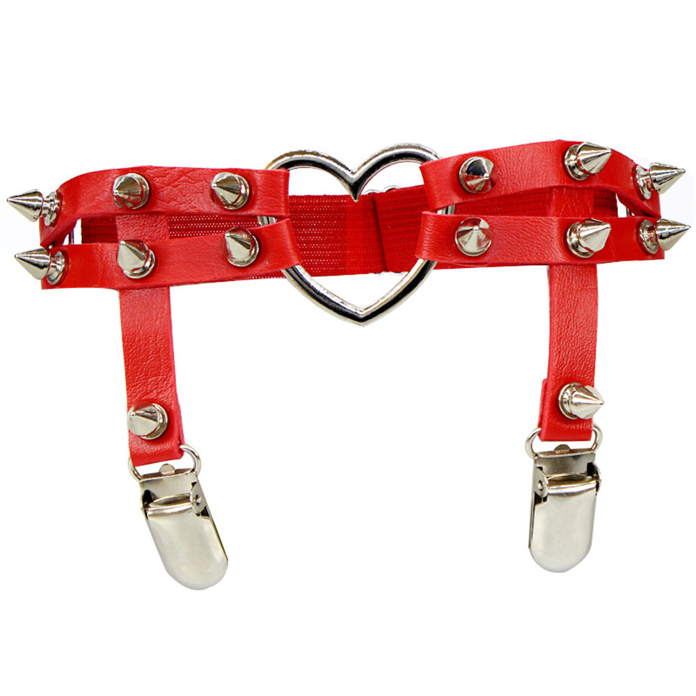 1Pcs Women Punk Goth Heart PU  - Body Jewelry Rings ulasan dan harga