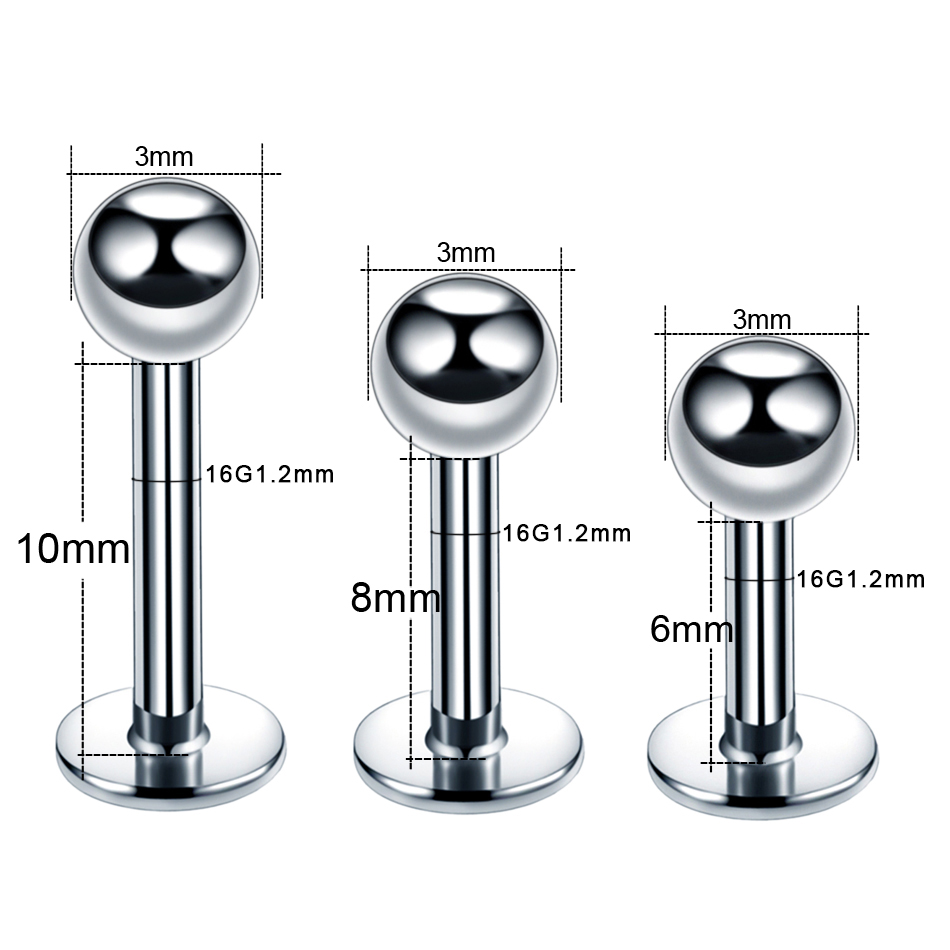 10pcs/lot Steel 16G Tragus Hel - Body Jewelry In Bulk ulasan dan harga