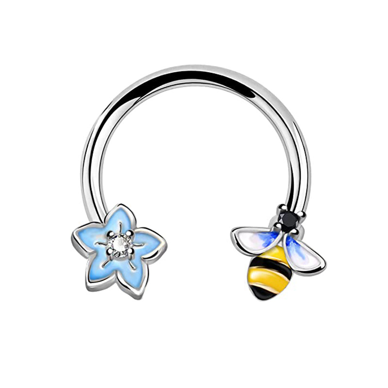 Fashion Pink Butterfly Stainle - Body Jewelry La ulasan dan harga
