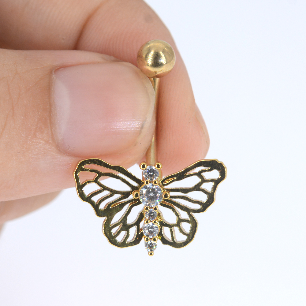 1Pc Butterfly Sexy Dangling Na - Body Jewelry Brands ulasan dan harga