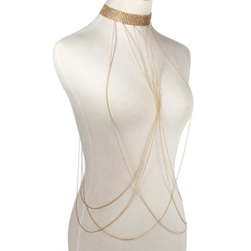 Gold Color Body Chain Women  R - Body Jewelry Online ulasan dan harga