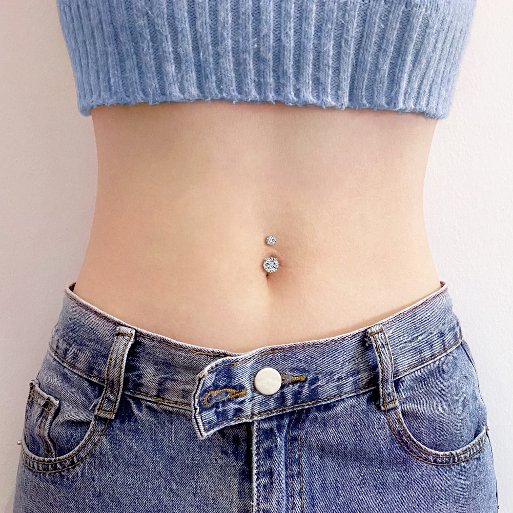 Fake Belly Piercing Cubic Zirc - Body Jewelry Rings ulasan dan harga