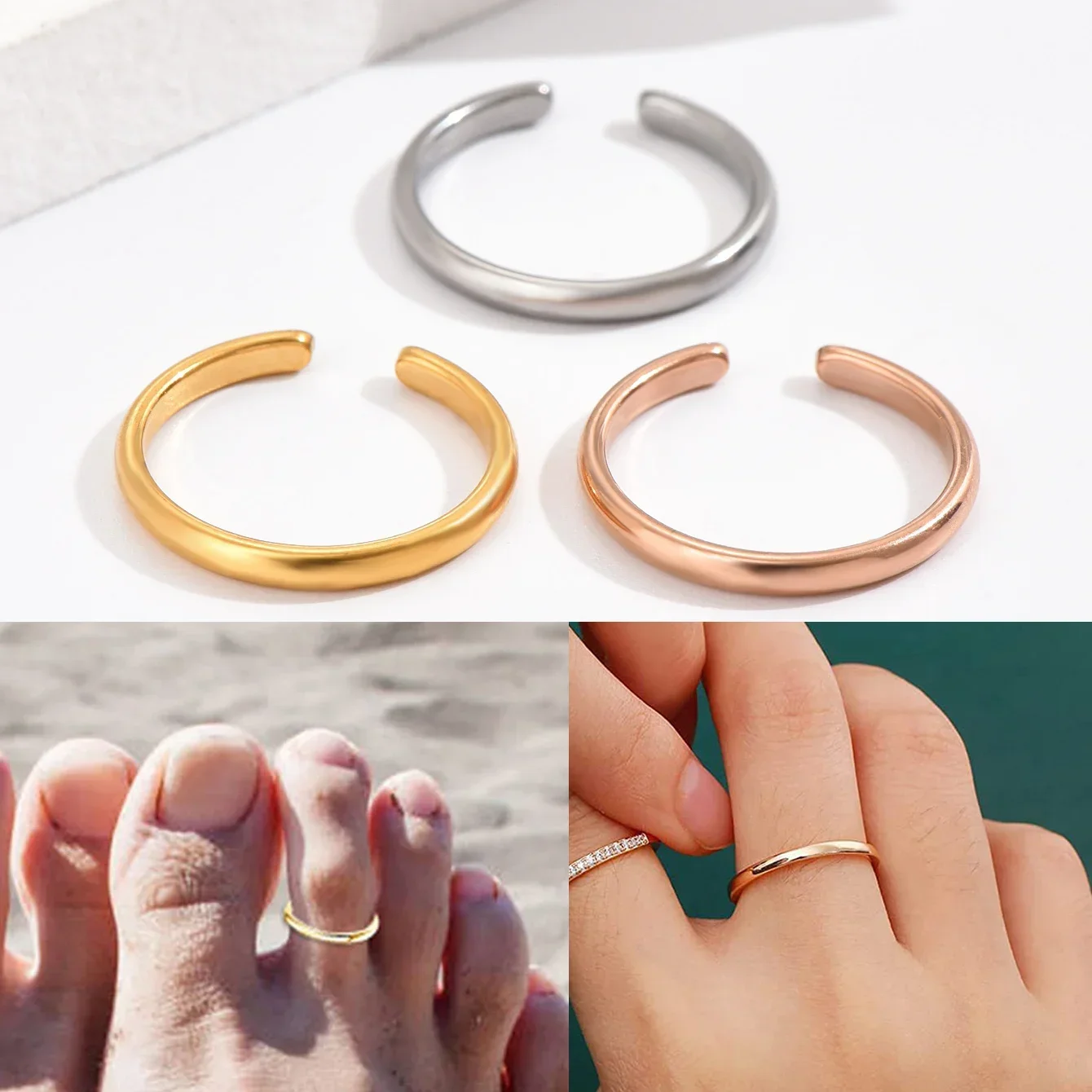 1PC Toe Rings for Women Adjust - Body Jewelry Rings ulasan dan harga