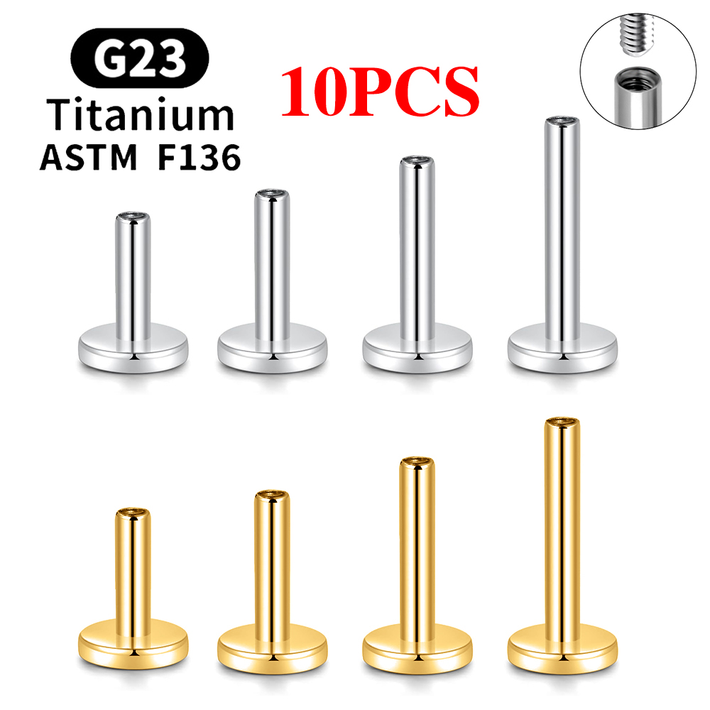 10PCS G23 Titanium Piercing In - Body Jewelry Internally Threaded ulasan dan harga