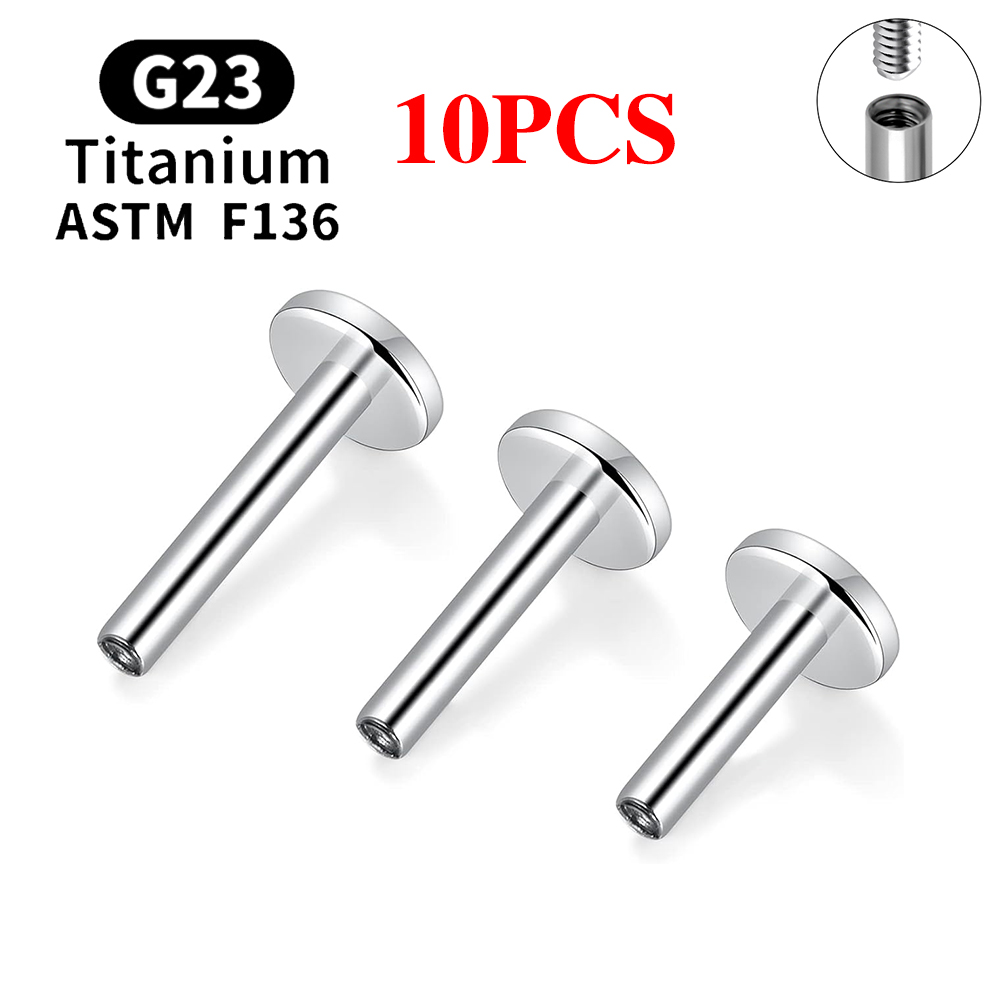 10PCS G23 Titanium Piercing In - Body Jewelry Internally Threaded ulasan dan harga
