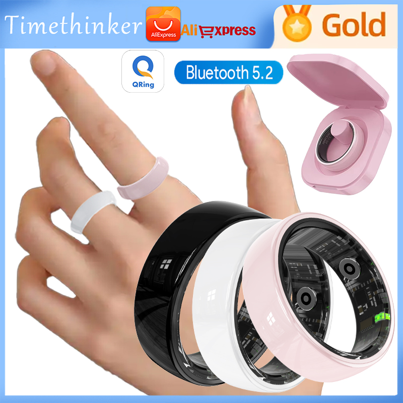 R12 Smart Ring with Charging C - Daith Heart Ring ulasan dan harga