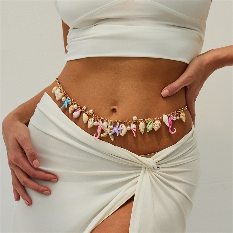 Boho Starfish Shell Pendant Wa - Body Jewelry In Bulk ulasan dan harga