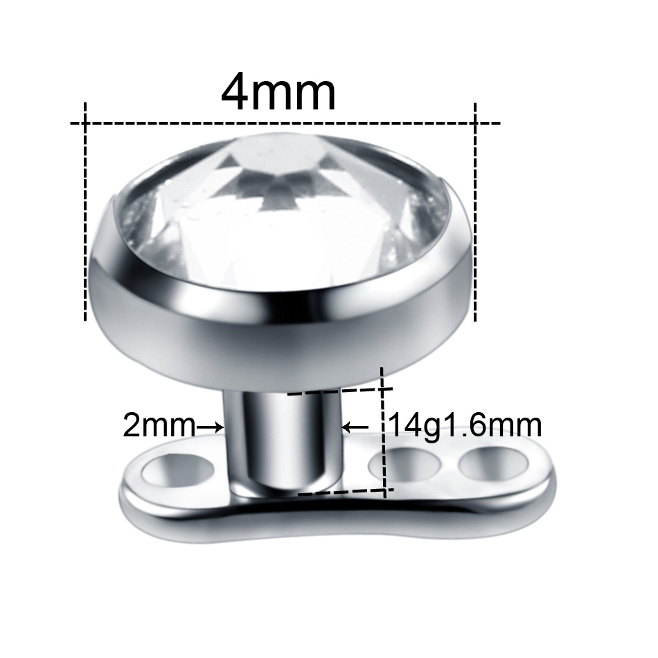 10pcs/lot Titanium Micro Derma - Body Jewelry In Bulk ulasan dan harga