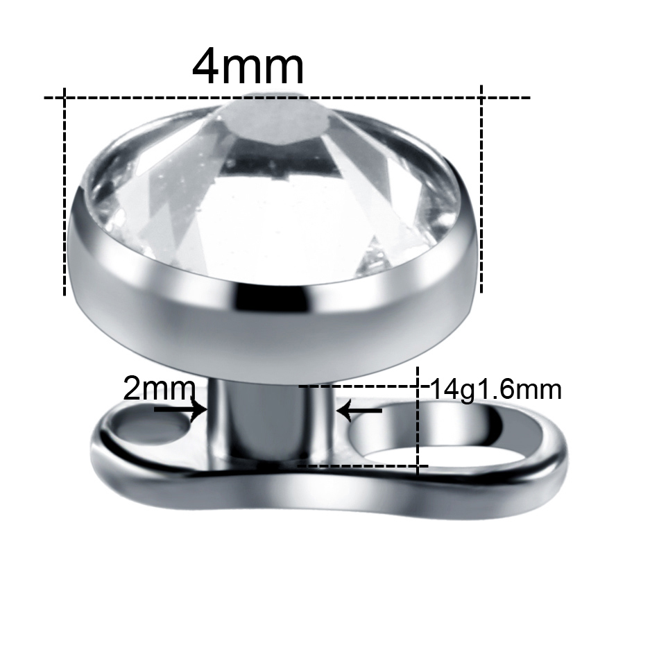 10pcs/lot Titanium Micro Derma - Body Jewelry In Bulk ulasan dan harga