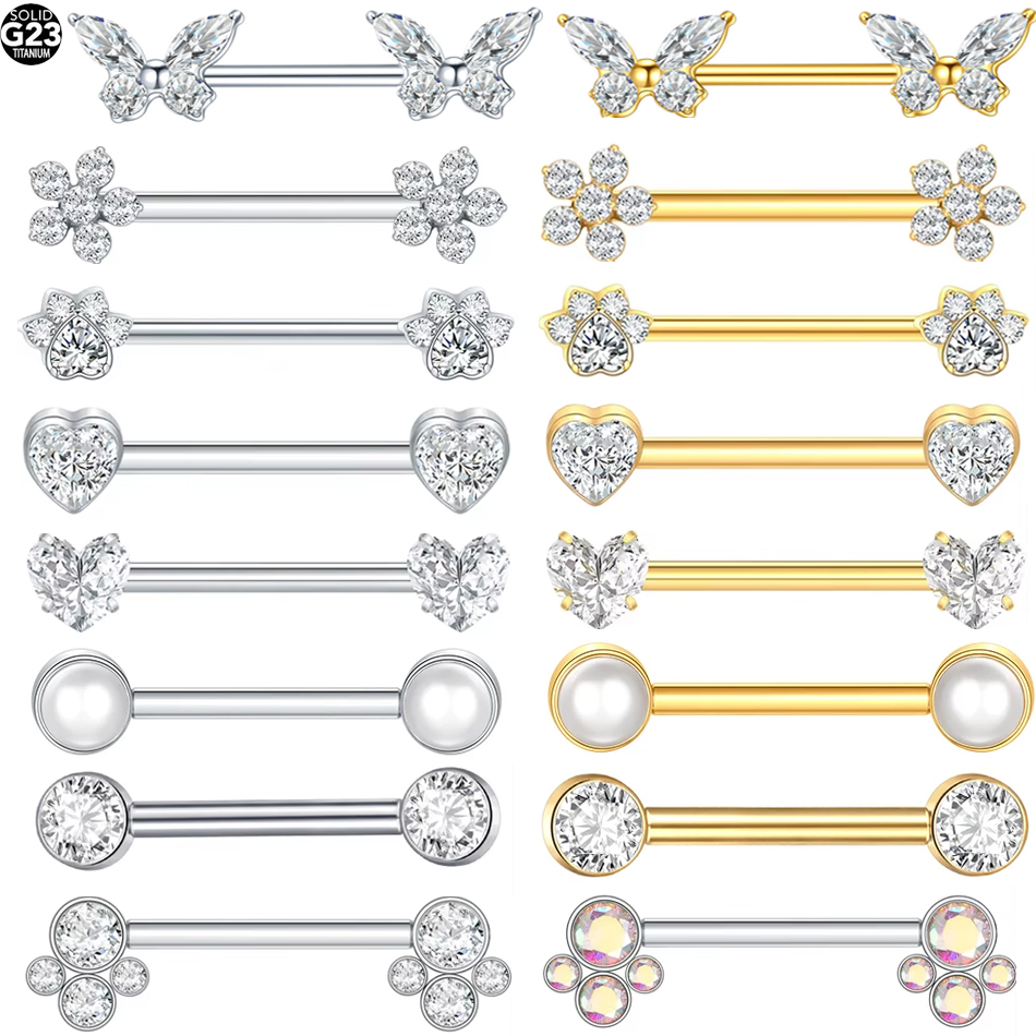 1Pc G23 Titanium Nipple Ring S - Body Jewelry Internally Threaded ulasan dan harga