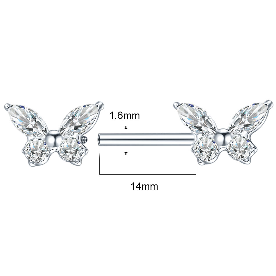 1Pc G23 Titanium Nipple Ring S - Body Jewelry Internally Threaded ulasan dan harga