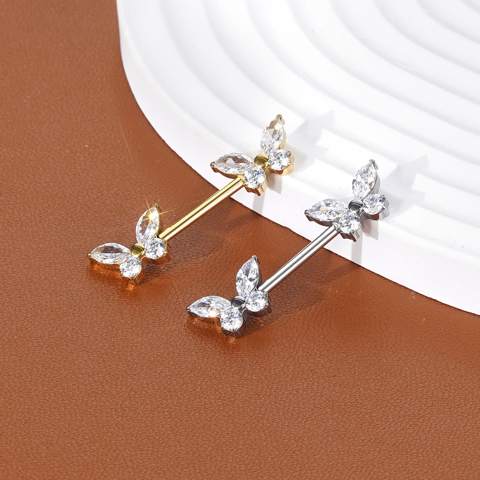 1Pc G23 Titanium Nipple Ring S - Body Jewelry Internally Threaded ulasan dan harga