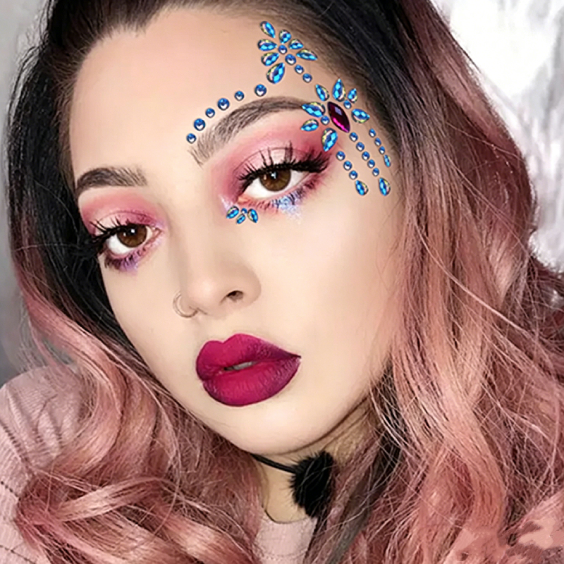 Half Face Mermaid Rhinestone S - Body Jewelry Tattoo ulasan dan harga