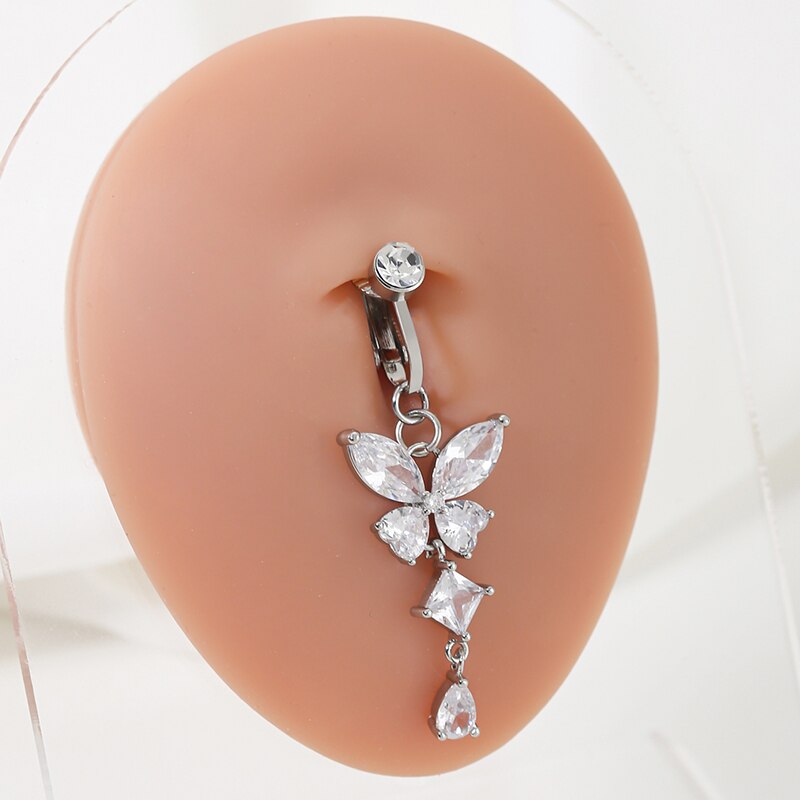 Clip On Fake Navel Belly Butto - Body Jewelry Wholesale ulasan dan harga