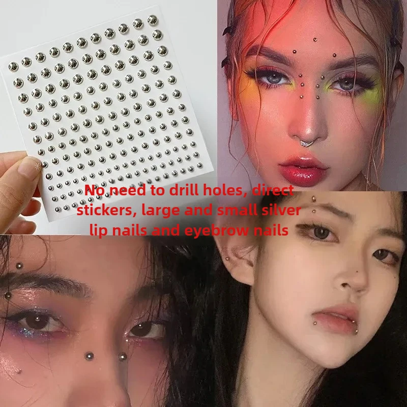 165pcs Non Piercing Lip Nails  - Body Jewelry Rings ulasan dan harga