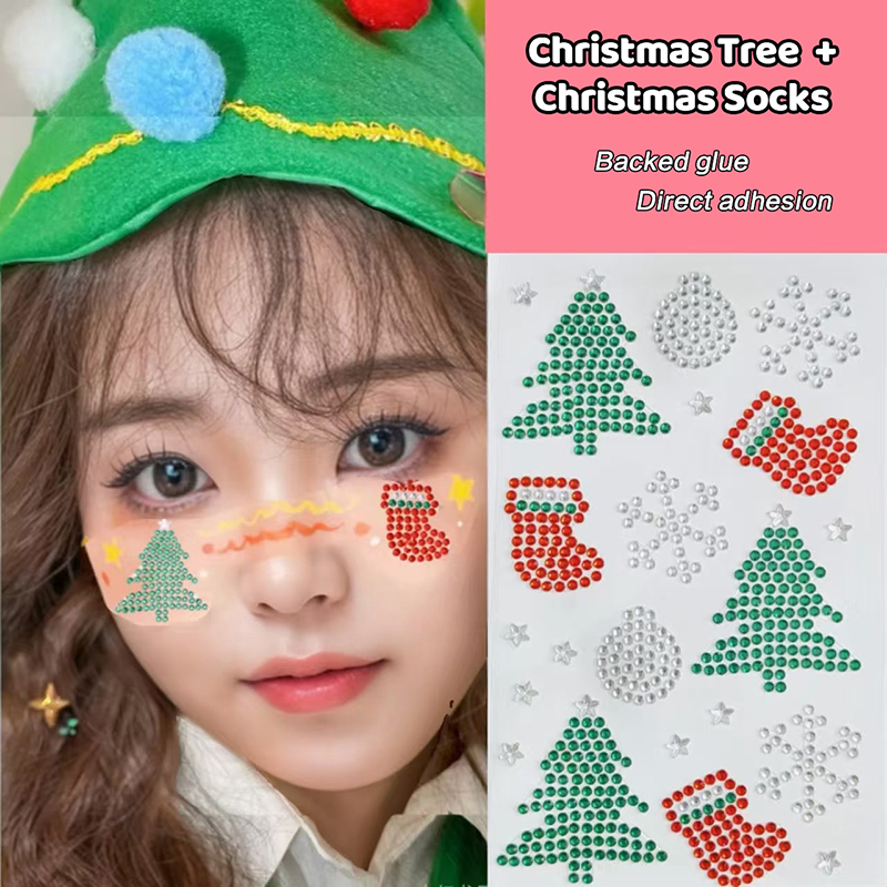 Christmas Makeup White Snowfla - Body Jewelry Tattoo ulasan dan harga