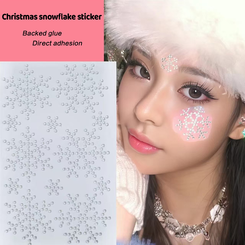Christmas Makeup White Snowfla - Body Jewelry Tattoo ulasan dan harga