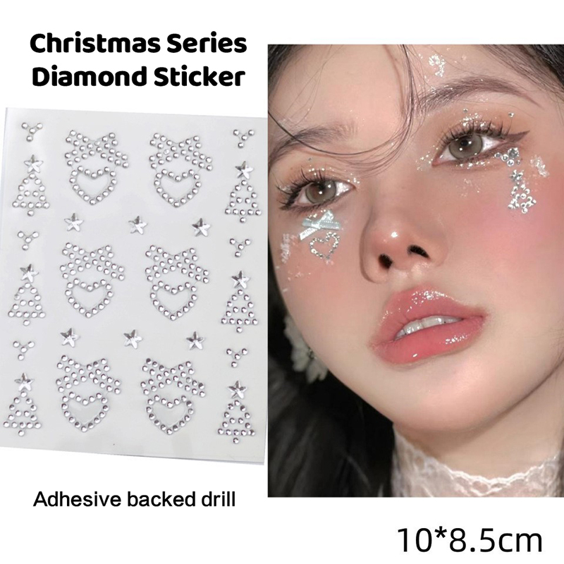 Christmas Makeup White Snowfla - Body Jewelry Tattoo ulasan dan harga