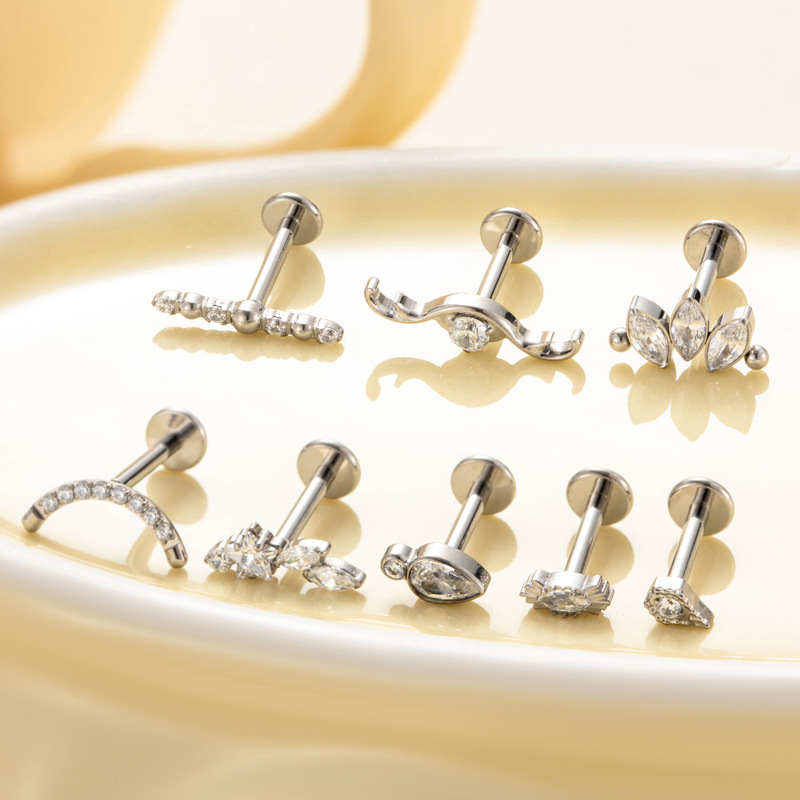 1PC ASTM F136 G23 Titanium Pie - Body Jewelry Internally Threaded ulasan dan harga
